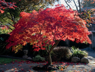 Der Amerikanische Amberbaum leuchtet im Herbst in den schönsten Rot-, Orange- und Gelbtönen und verleiht damit jedem Garten eine prächtige Indian Summer Atmosphäre. Foto: AbstractAI/adobe.stock.com/akz-o